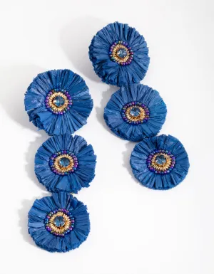 Paper Triple Circle Drop Earrings