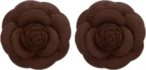 PATIKIL Camellia Fabric Pin, 2 Pcs Flower Brooch Artificial Flowers Brooches for Women Girls Cloth Wedding Party Decor Accessories Jewelry Gift, White