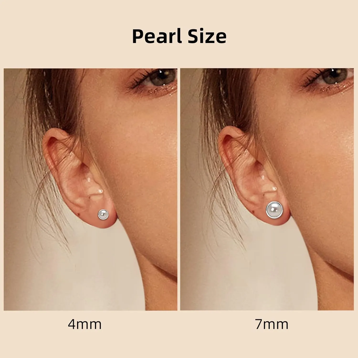 Pearl Earrings for Women 18K Gold Plated Handpicked AAAA Freshwater Cultured Pearls Stud Hypoallergenic Wedding Earrings Jewelry Gift for Her