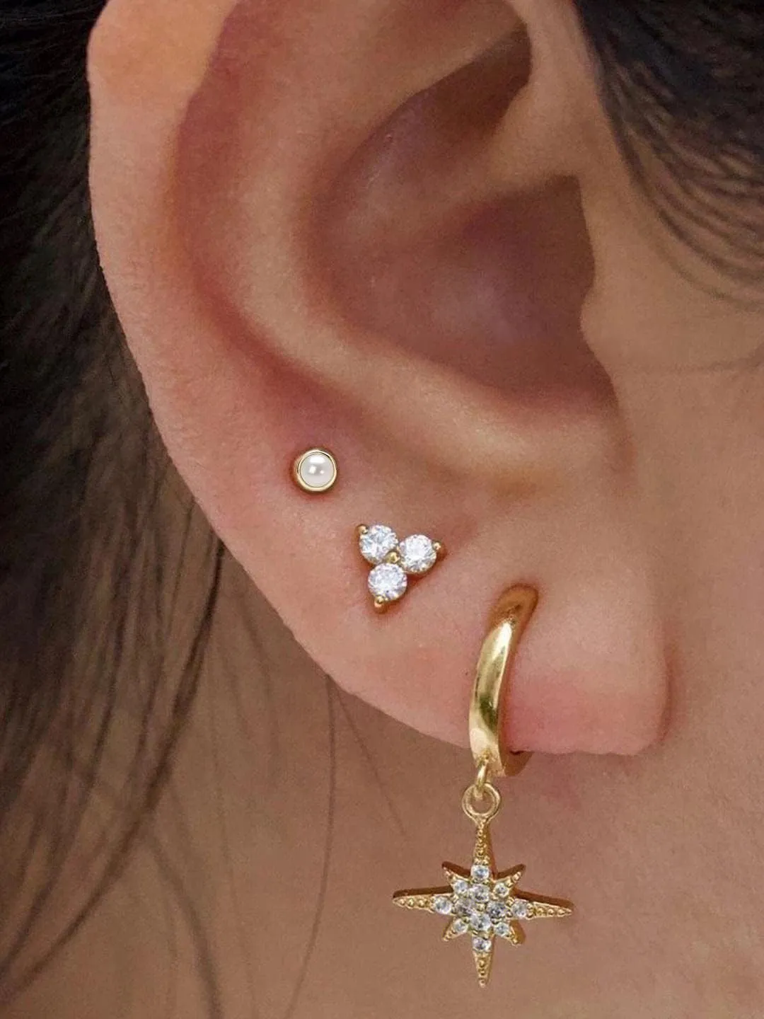 Pearl Earrings for Women 18K Gold Plated Handpicked AAAA Freshwater Cultured Pearls Stud Hypoallergenic Wedding Earrings Jewelry Gift for Her