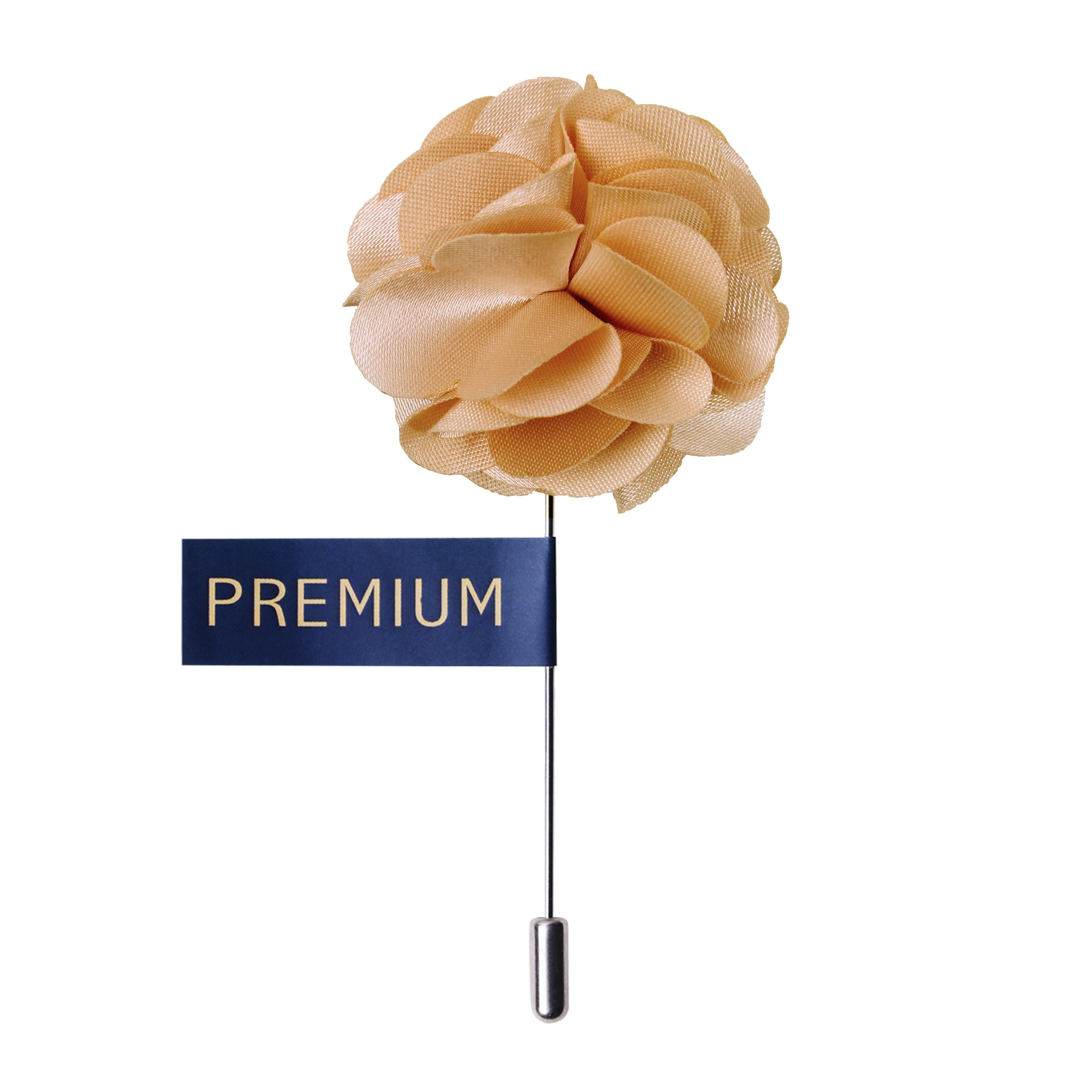 Peluche Ornamental Treat Floral Brooch/Lapel Pin for Men (Brown)