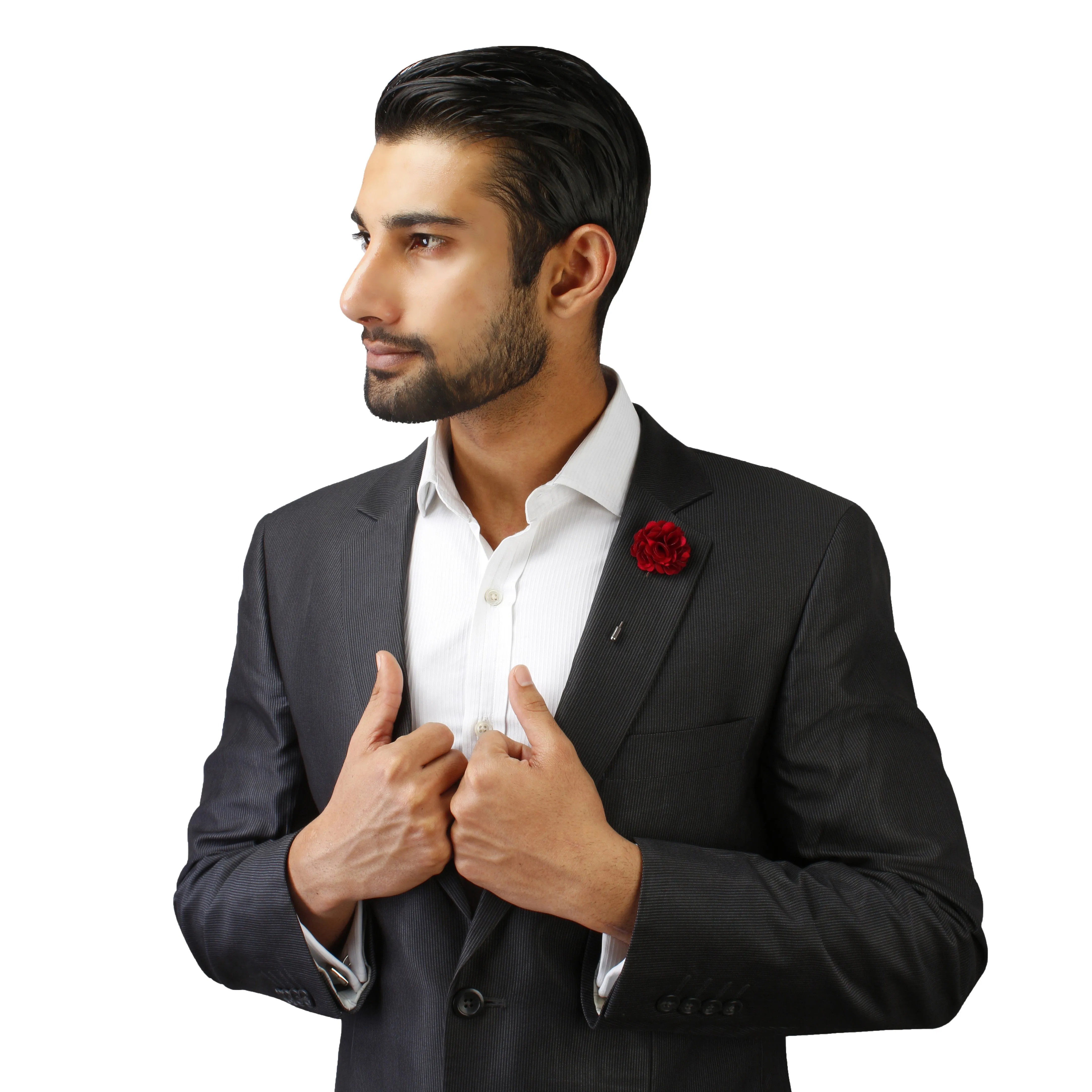 Peluche Petals Maroon Brooch Lapel Pin