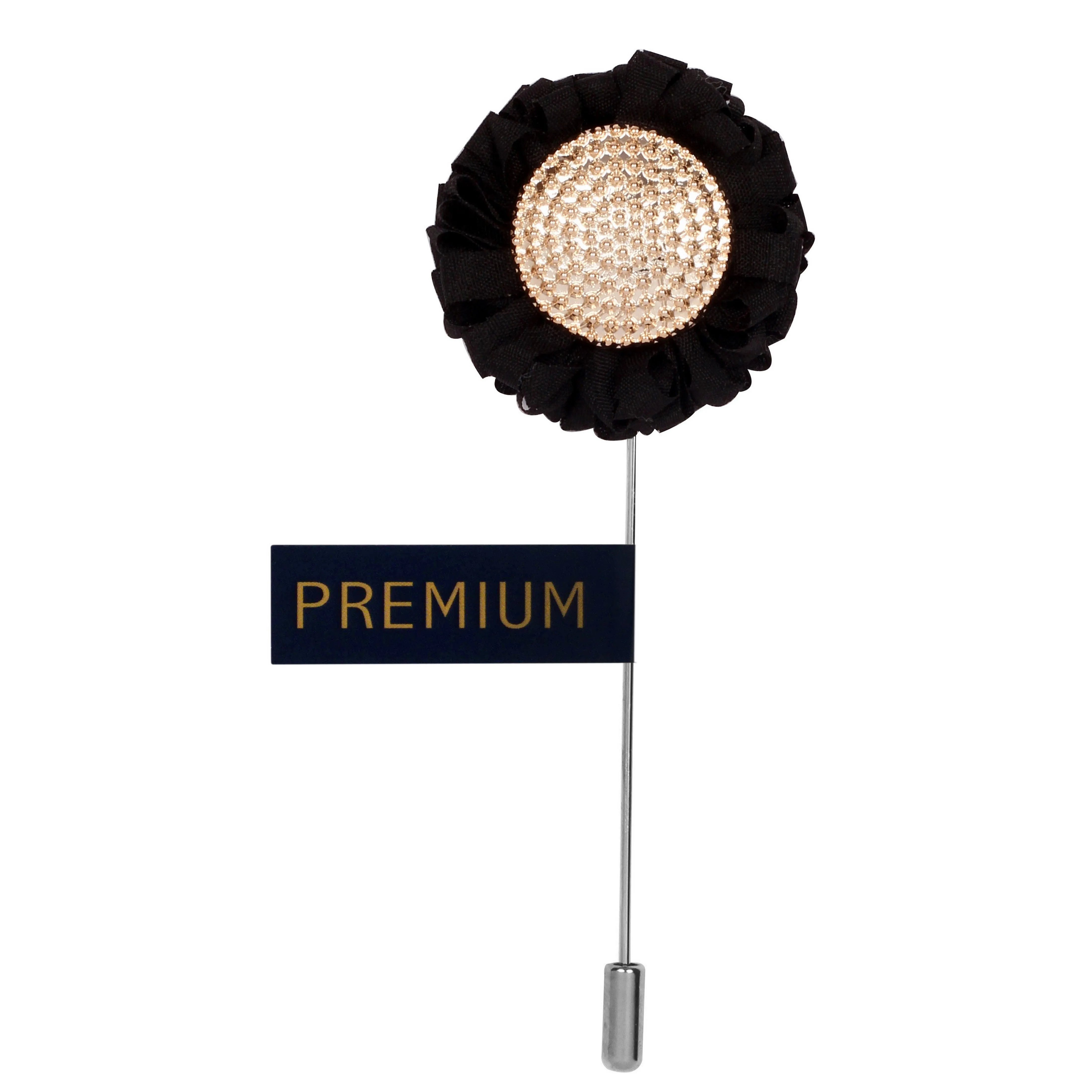 Peluche Sun Flower Maroon, Golden Brooch Lapel Pin