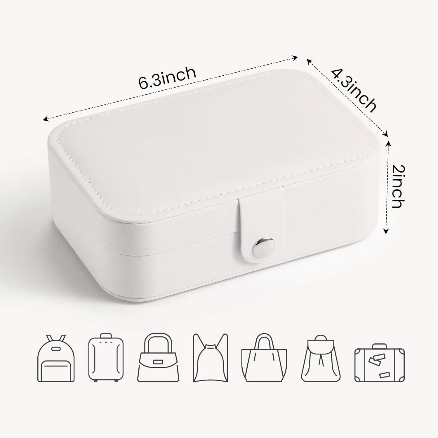 Personalized Jewelry Box for Women, Custom Travel Jewelry Case with Heart and Name, Leather Jewelry Organizer Box for Rings, Earrings, Necklaces, Personalized Gifts for Women Girls