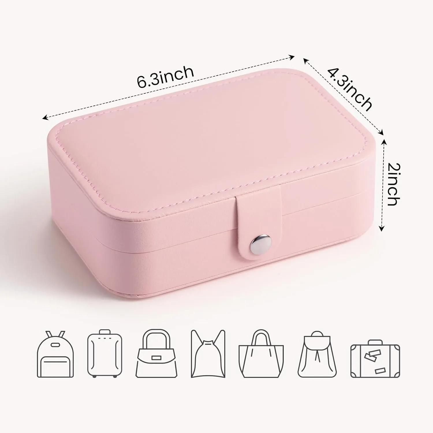 Personalized Jewelry Box for Women, Custom Travel Jewelry Case with Name and Birth Flower, Personalized Jewelry Organizer Bridesmaid Proposal Gifts for Women Girls