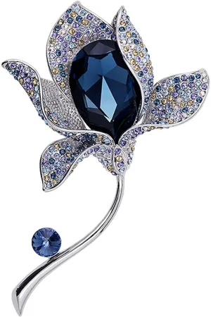 Pin Jewelry Gifts for Women Fashion Lapel Pin Lily Brooch Pins Fancy Imitation Crystal Women Brooch - Breastpin for Wedding/Banquet/Bouquet Brooches & Pins