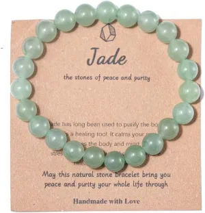 Pingyongchang Stress Relief Anxiety Yoga Bracelet,Crystal Stone Mantra Bracelets for Women Natural Beaded birthday Gifts Inspirational Bracelet for Men