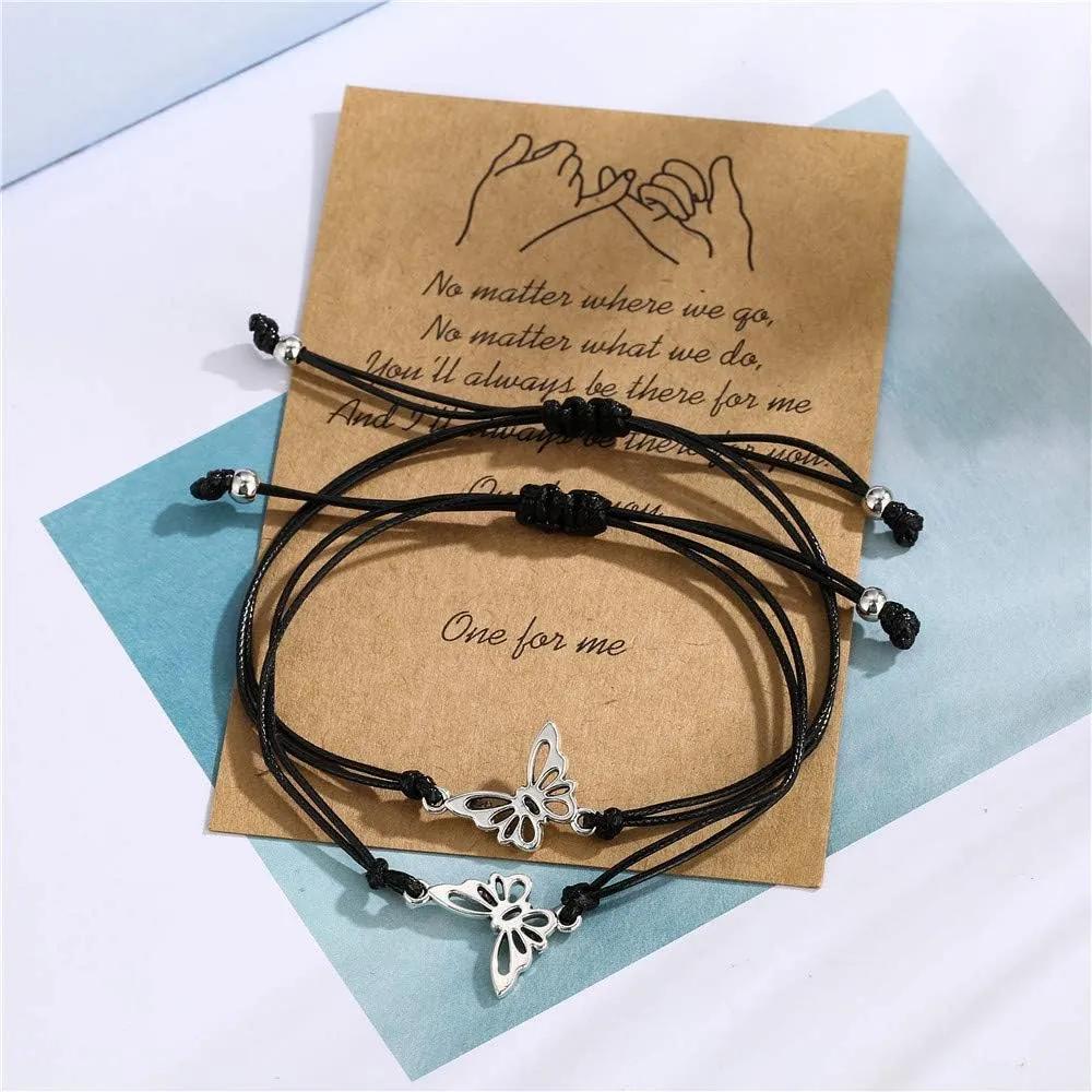 Pinky Pomise Distance Matching Bracelets for Best Friends Couple Family Women Mens Sunflower Boho Bracelet Friendship Jewelry