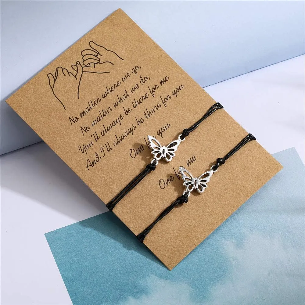 Pinky Pomise Distance Matching Bracelets for Best Friends Couple Family Women Mens Sunflower Boho Bracelet Friendship Jewelry
