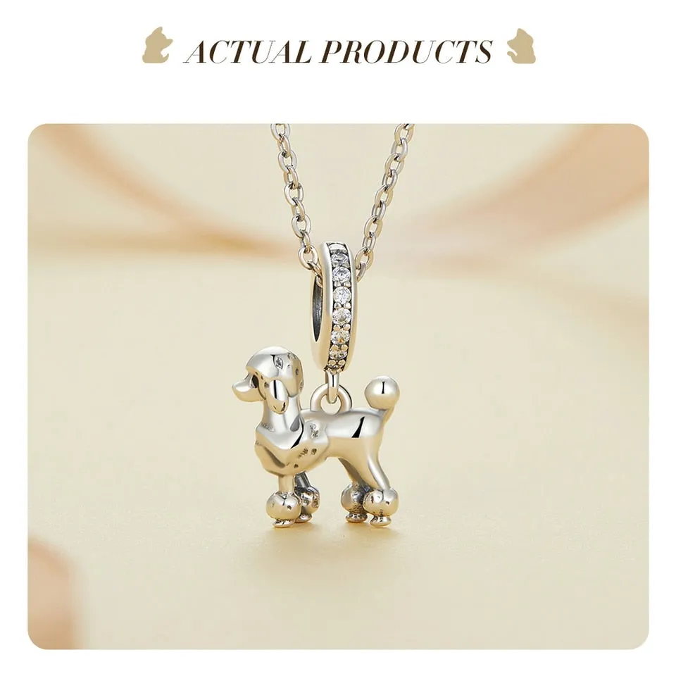 Poodle Hanging Bead Pet Dog Charm
