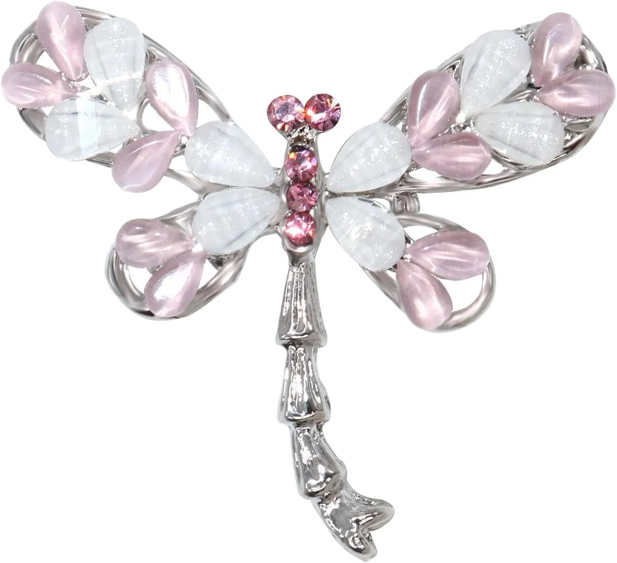 Pretty Animal Brooches Rose Gold and Platinum Plated Full Shining Crystal Brooch Pink Cat's Eye Brooch Pins