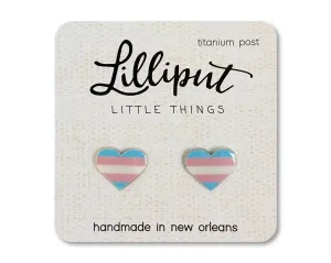 Pride Earrings: Trans Pride Heart