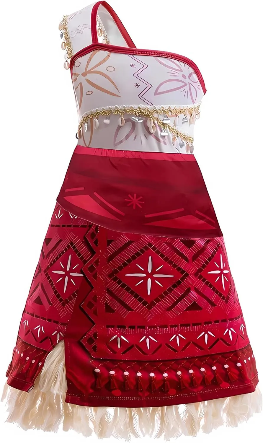 Princess Adventure Costume for Girls Kids Ocean Theme Birthday Halloween Dress up With Necklace Shell anklet 2-10Years