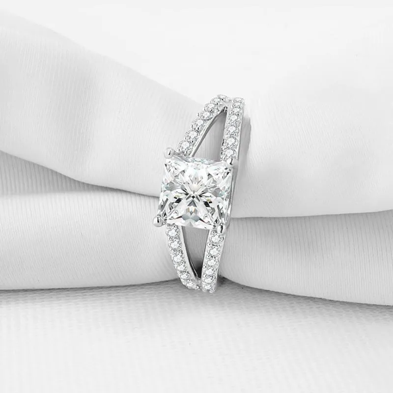 Princess Cut Split Ring