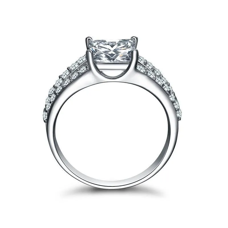 Princess Cut Split Ring
