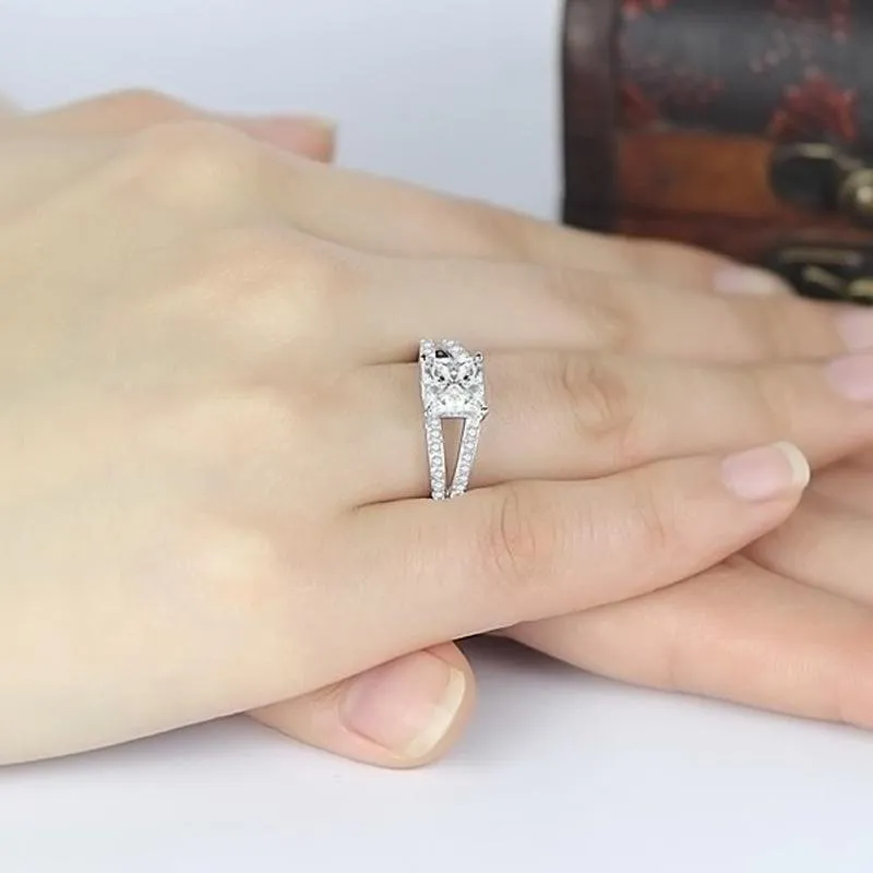 Princess Cut Split Ring