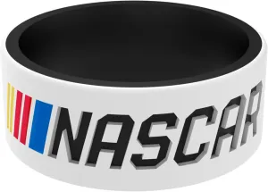 QALO Silicone Strata Ring for Men, NASCAR - Mens Race Day Bands - Premium Fashion Jewelry is Durable & Breathable Silicone Rings for Him