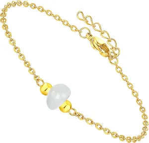 Raw Stone Healing Bracelet for Meditation,Cleansing and Relaxing Purpose- Women's Crystal Jewelry for Clarity & Tranquility