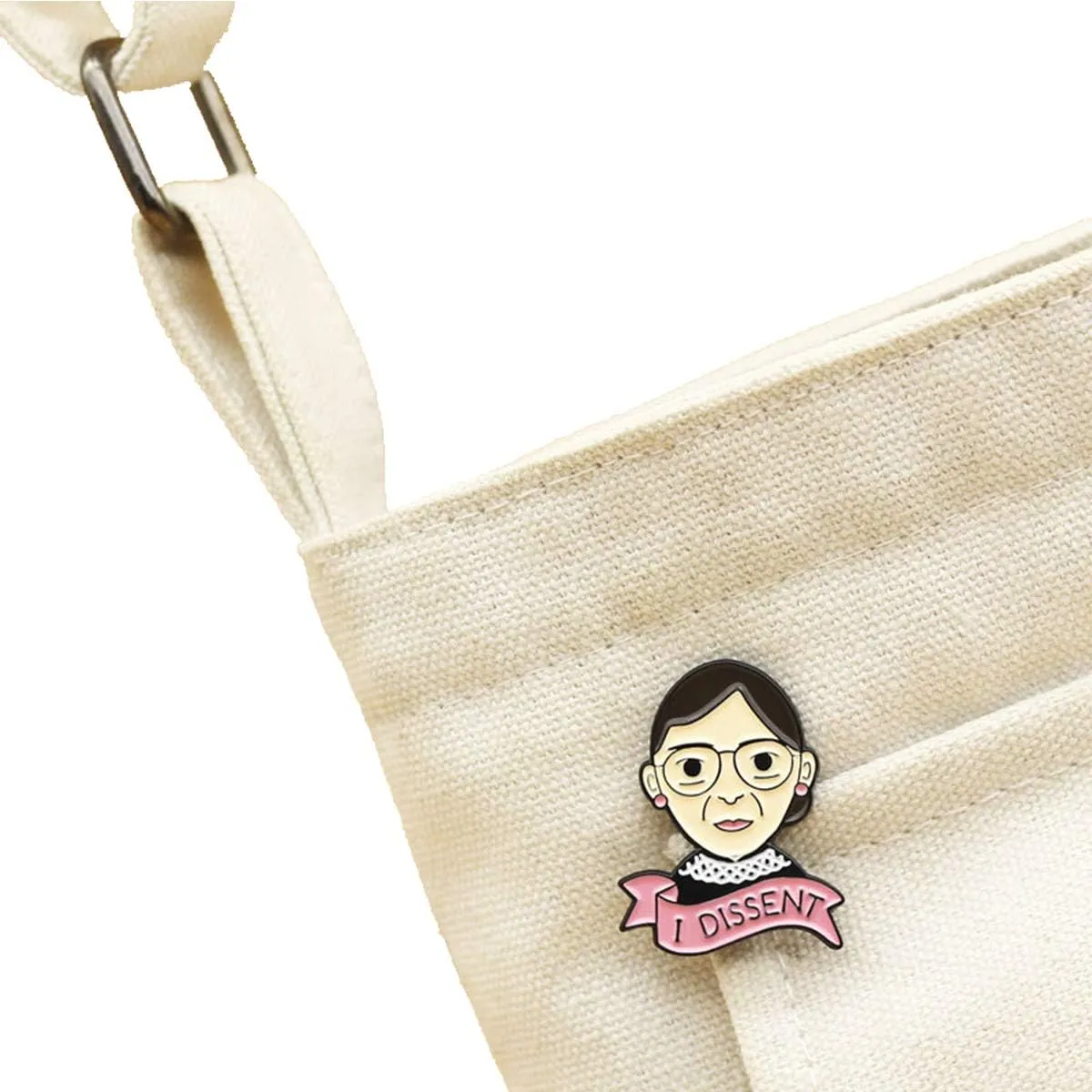 RBG Pins Ruth Bader Ginsburg Pins I Dissent Pins RBG Dissent Collar Feminism Pins Women'S Rights Judge Badge Pins 4 pcs
