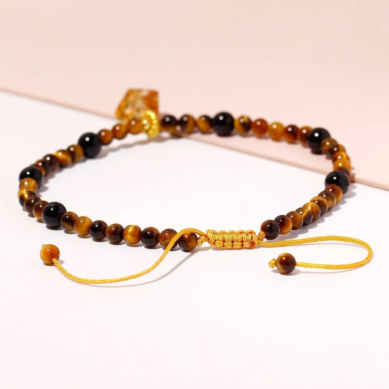 Reiki Black Obsidian Beaded Anklet Protection Irregular Citrine Charms Ankle Bracelets for Women Energy Beach Foot Jewelry Gifts