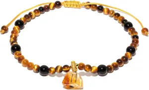 Reiki Black Obsidian Beaded Anklet Protection Irregular Citrine Charms Ankle Bracelets for Women Energy Beach Foot Jewelry Gifts