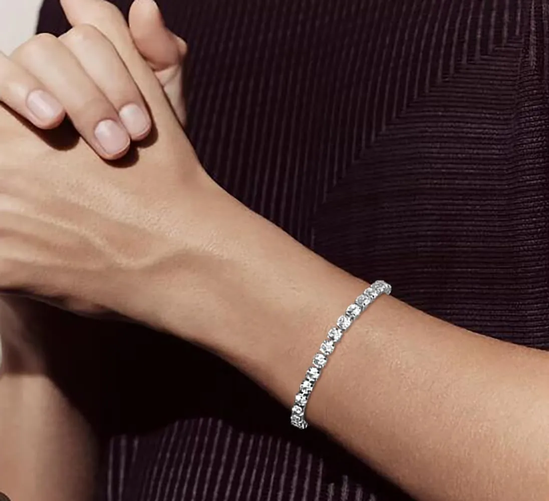Rhinestone Cuff Bracelet for Women 2Pieces Multilayer Rhinestone Bracelet Sparkling Crystal Bridal Bracelet for Party Prom Wedding