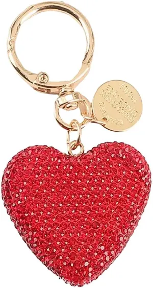 Rhinestone Heart Keychain for Women Valentine's Day Bling Cute Sparkling Key Ring for Car Purse Deco Christmas Gift
