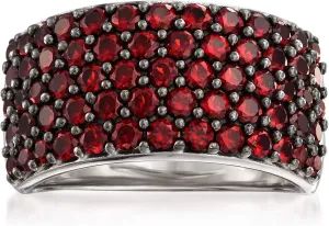 Ross-Simons 2.26 ct. t.w. Garnet Multi-Row Ring in Sterling Silver