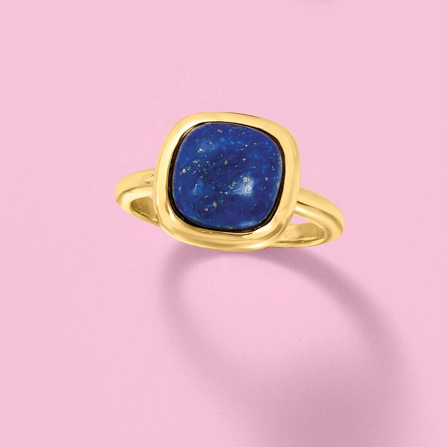Ross-Simons Square Lapis Ring in 18kt Gold Over Sterling