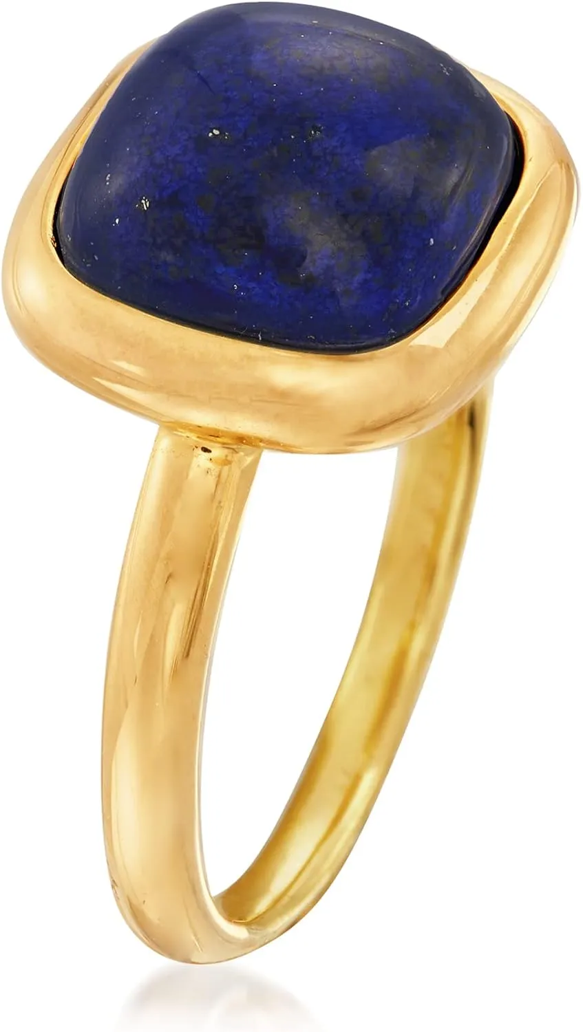 Ross-Simons Square Lapis Ring in 18kt Gold Over Sterling