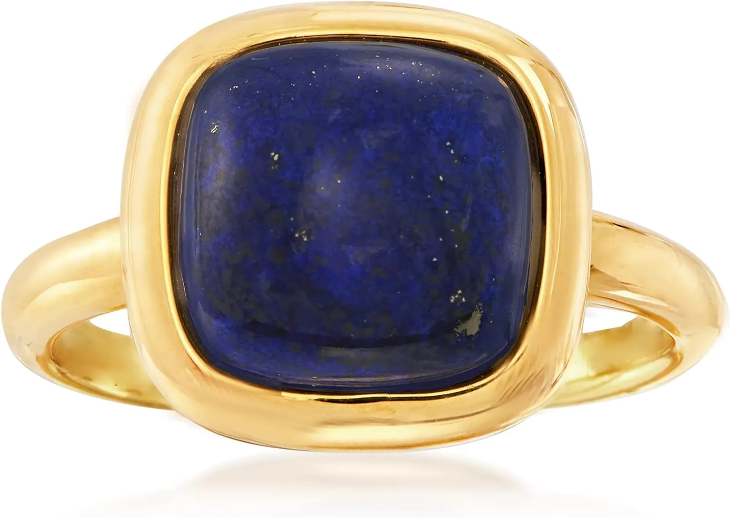 Ross-Simons Square Lapis Ring in 18kt Gold Over Sterling