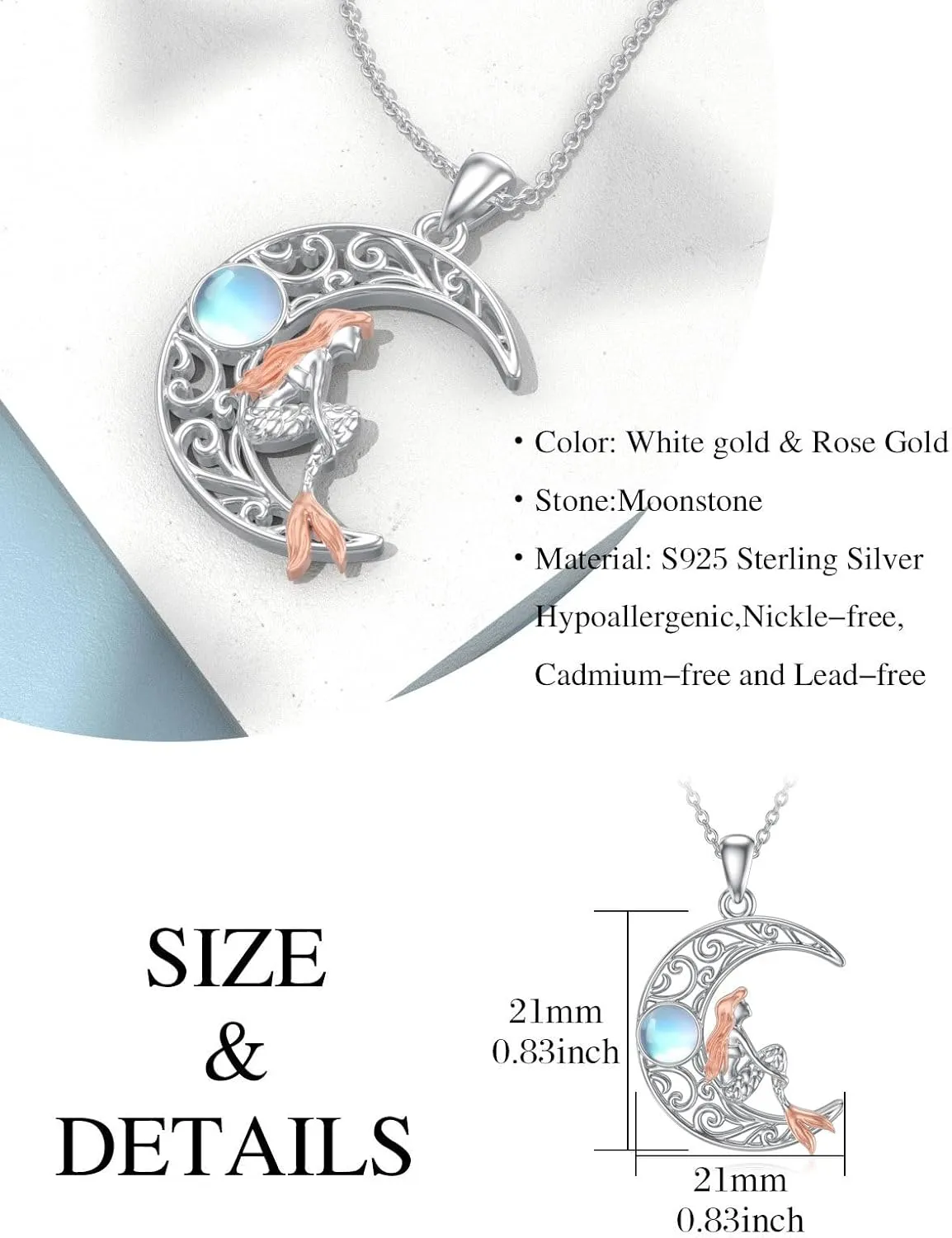 S925 Sterling Silver Animal Necklace Cute Jewelry Gifts for Women Her Daughter