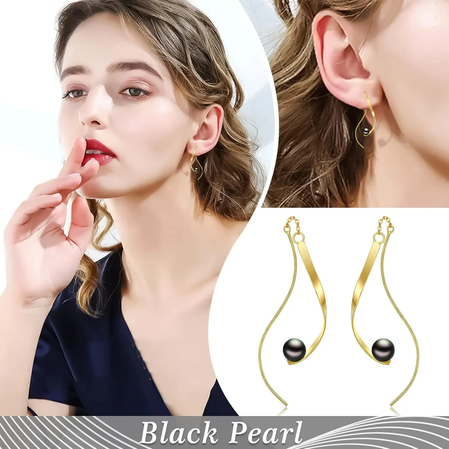 Seiyang Natural Abalone Shell Butterfly Earrings 925 Sterling Silver Leverback Dangle Earrings Butterfly Jewelry Gifts for Women