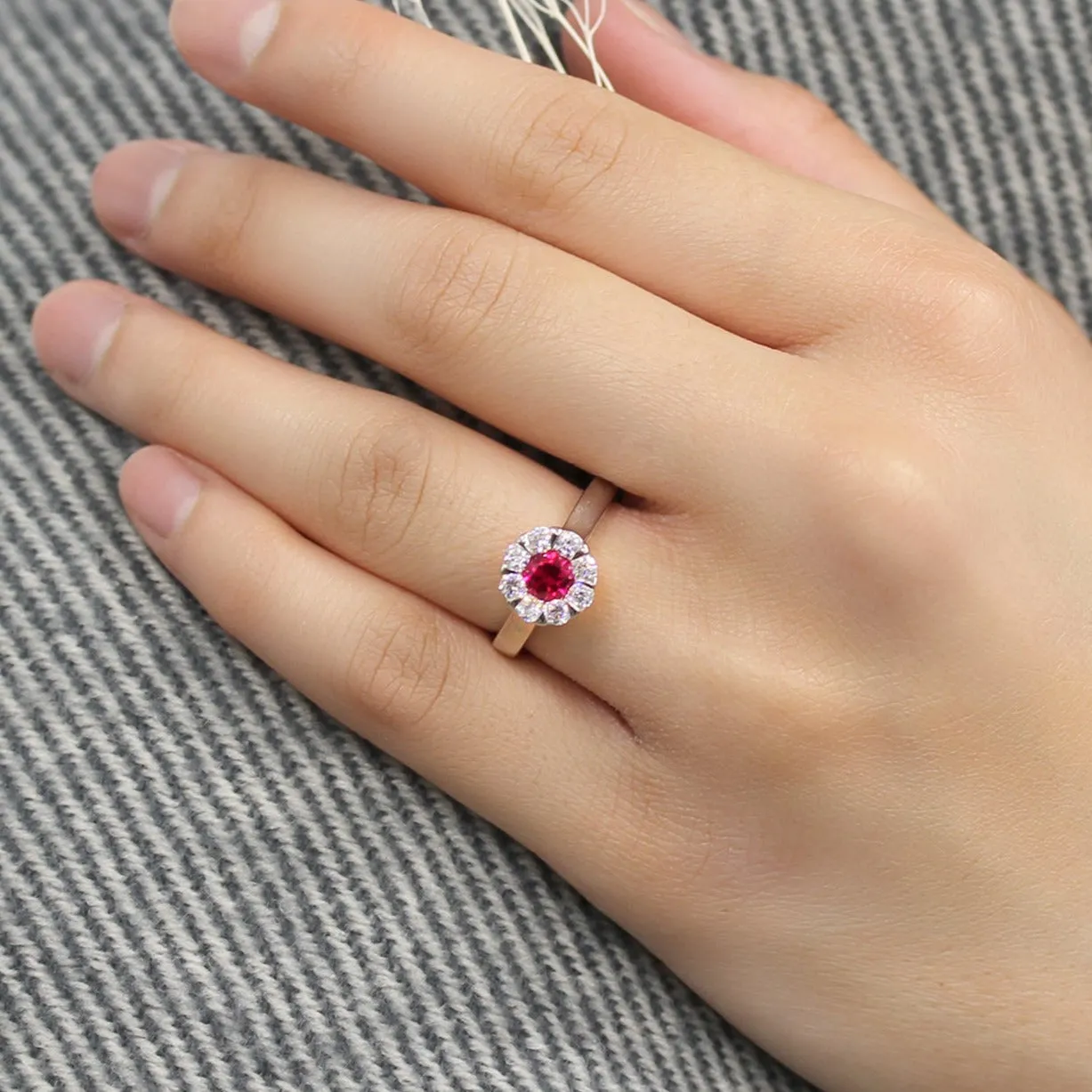 Serene Blossom: Ruby Ring