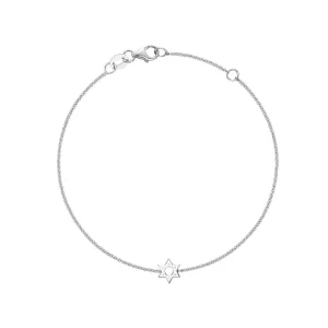 Silver Mini Magen David Bracelet