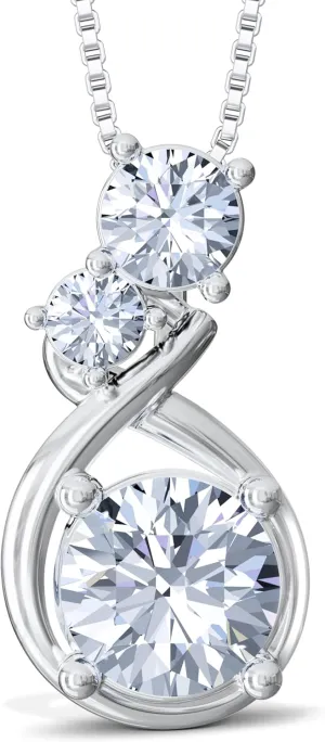 Silver Moissanite Heart Necklace for Women, 1-3ct Romantic Jewelry Gift, Sparkling Pendant for Wife, Girlfriend, Mom  Birthday, Anniversary, Wedding, Mothers Day Gift
