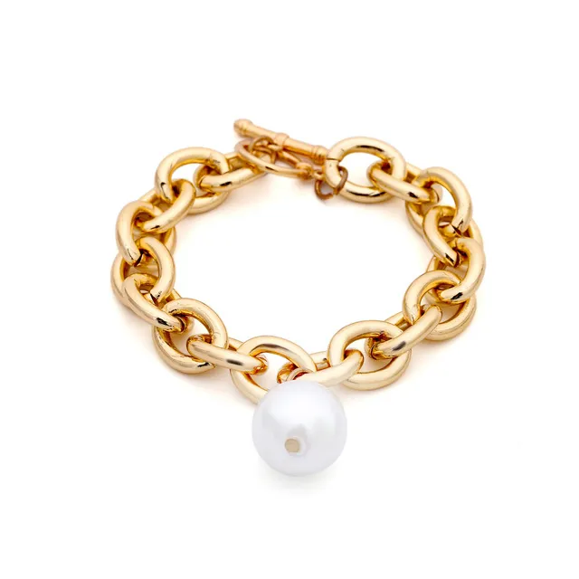 Simple and elegant chain pearl bracelet