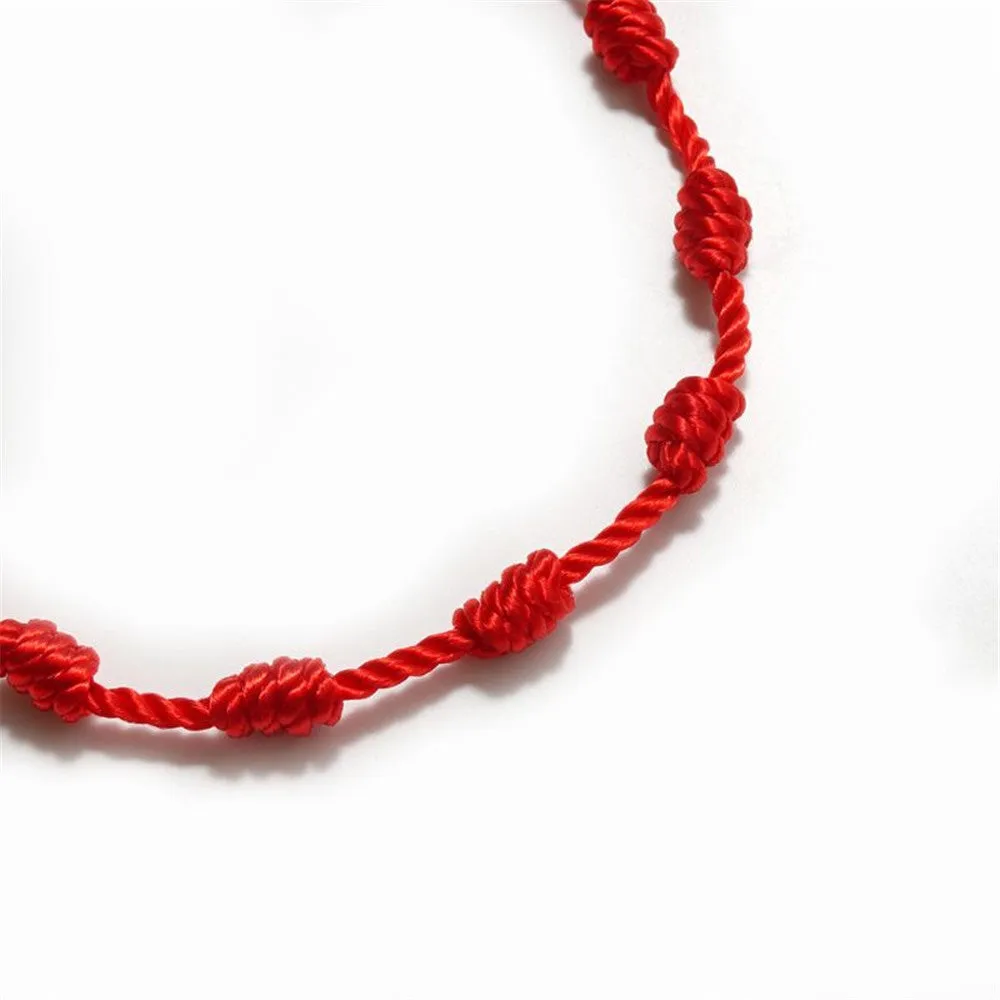 Simple Personality Hand-knitted Adjustable Couple Friendship Red Bracelet