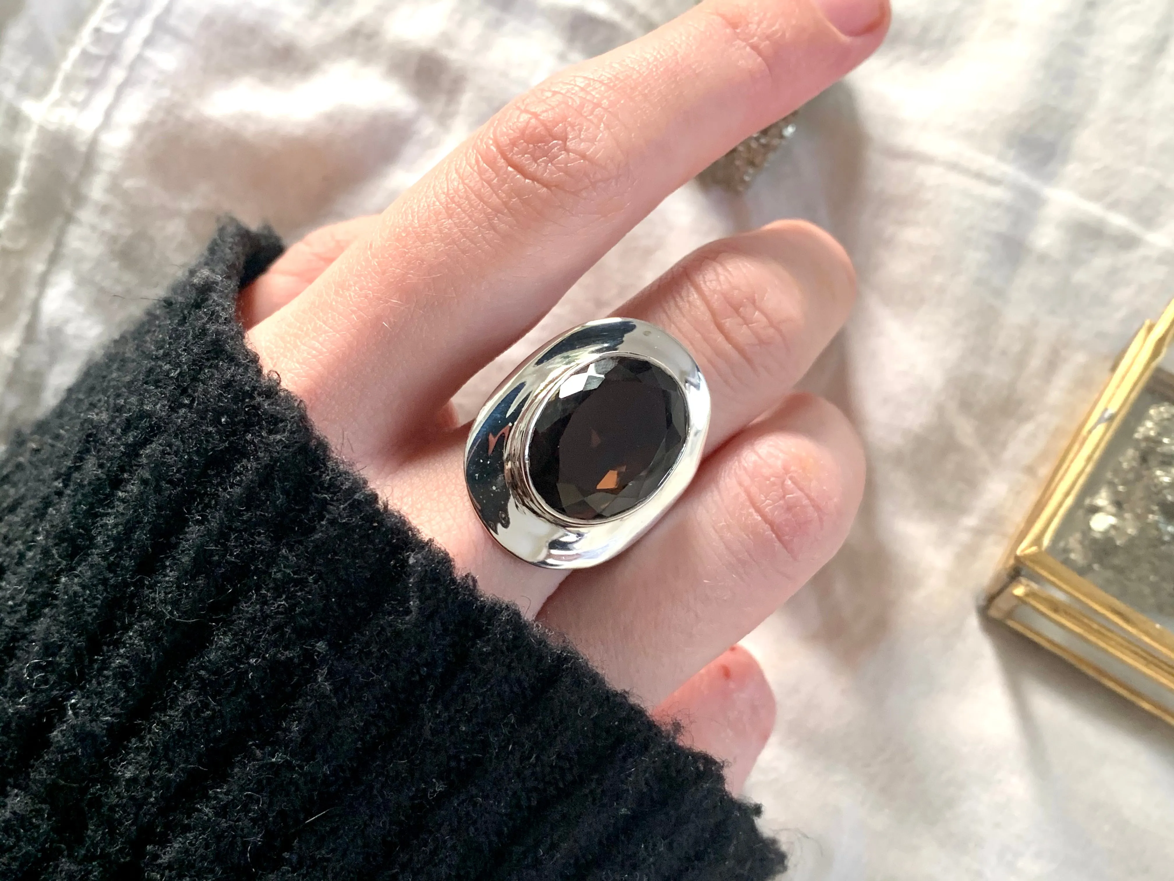 Smoky Quartz Medea Ring - Medium Oval