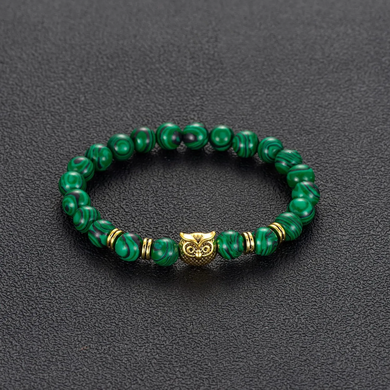 Softones Owl Gifts Owl Bracelets Healing Crystals Bracelet for Women Men Spiritual Energy Beaded Bracelet Set Gifts