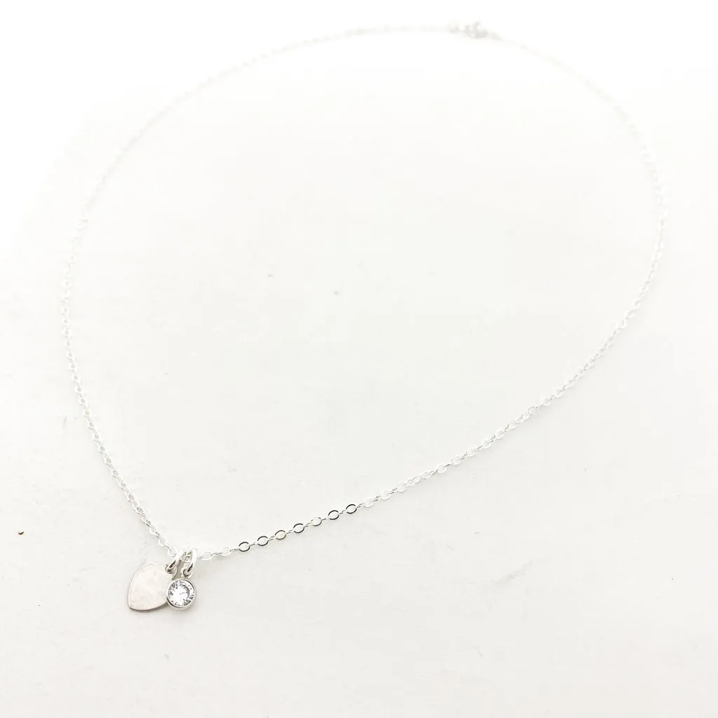 Sparkling Love Necklace | Sterling Silver