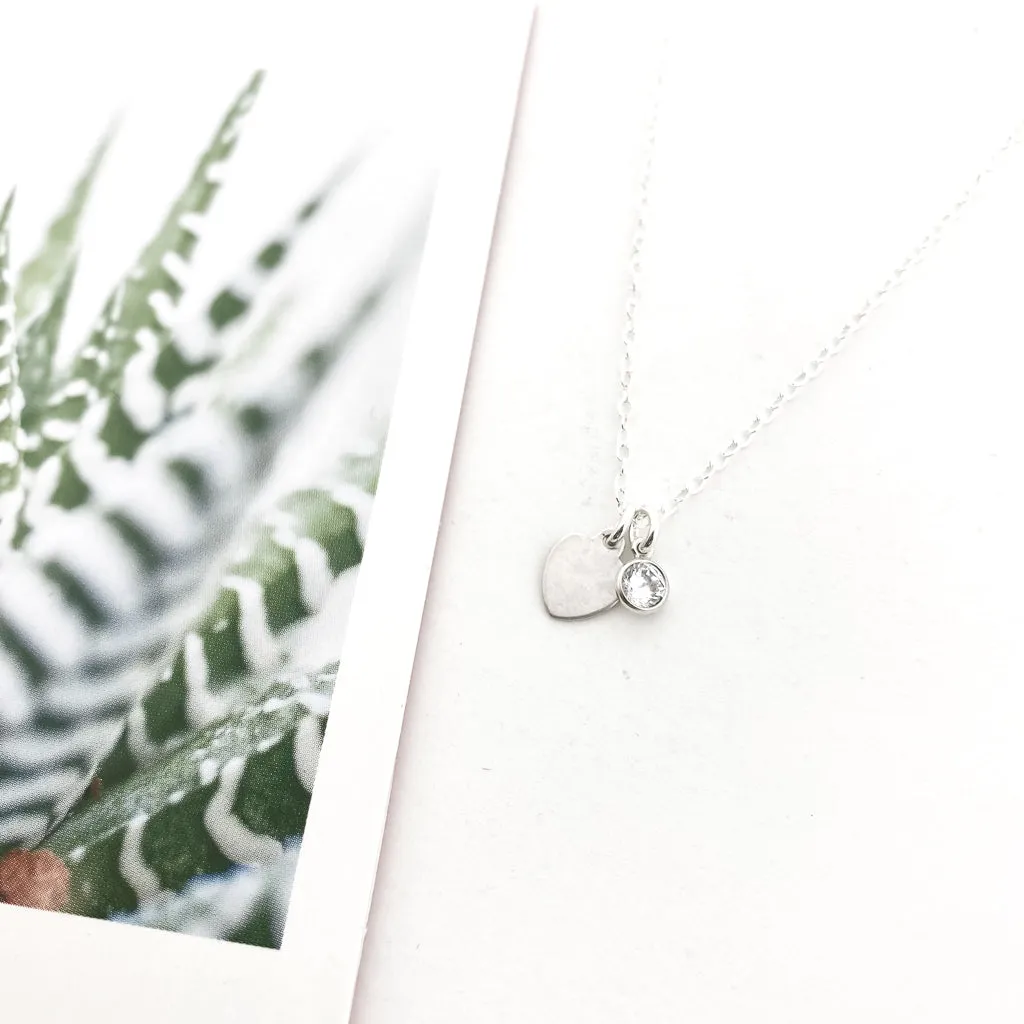 Sparkling Love Necklace | Sterling Silver