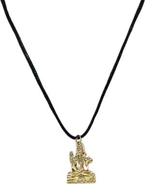 Spiritual Bholenath Lord Shiv Shiva Mahadev Religious Temple Hindu God Jewelry Locket with Chain Pendant Necklace for Men Women