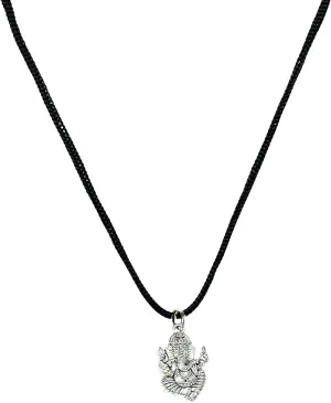 Spiritual Ganpati God Religious Temple Hindu God Jewelry Locket with Chain Pendant Necklace for Men Women