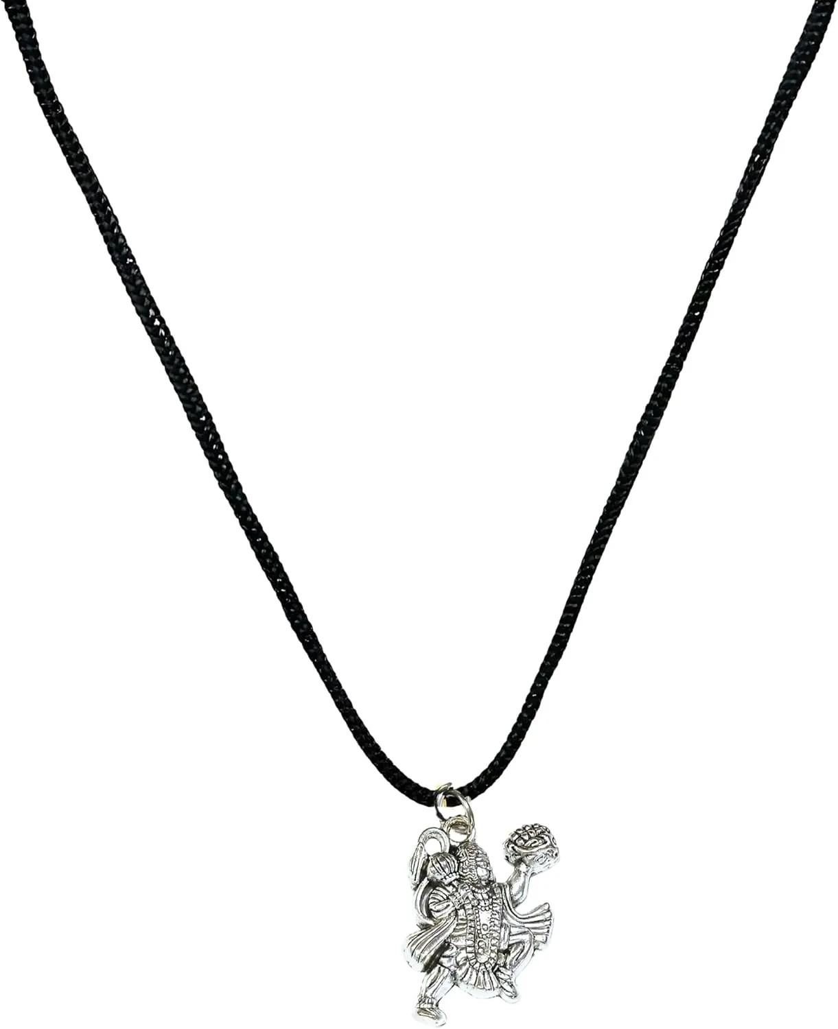 Spiritual Hanuman Lord Hanuman Ram bhakt Religious Temple Hindu God Jewelry Locket with Chain Pendant Necklace for Men Women