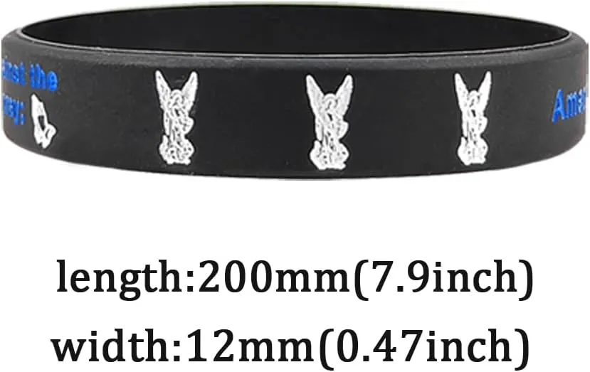 St Michael Bracelet God Prayers Saint Michael Silicone Bracelets Praying St. Michael The Archangel Water-proof Rubber Wristbands Bangle Religious Catholic Blessing Jewelry for Men Women