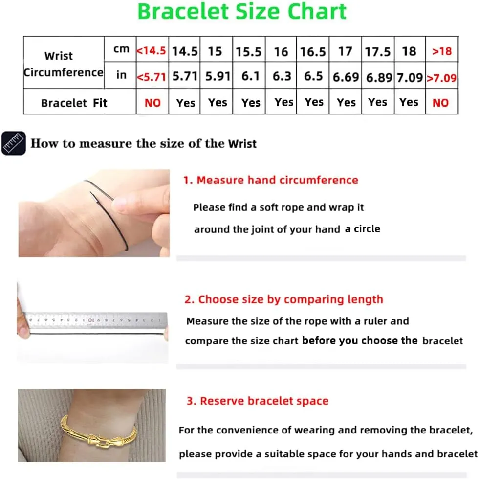 Stainless Steel Twisted Cable Wire Bracelets with Hook Adjustable Cuff Bangle Bracelet Vintage Jewelry Gift for Women