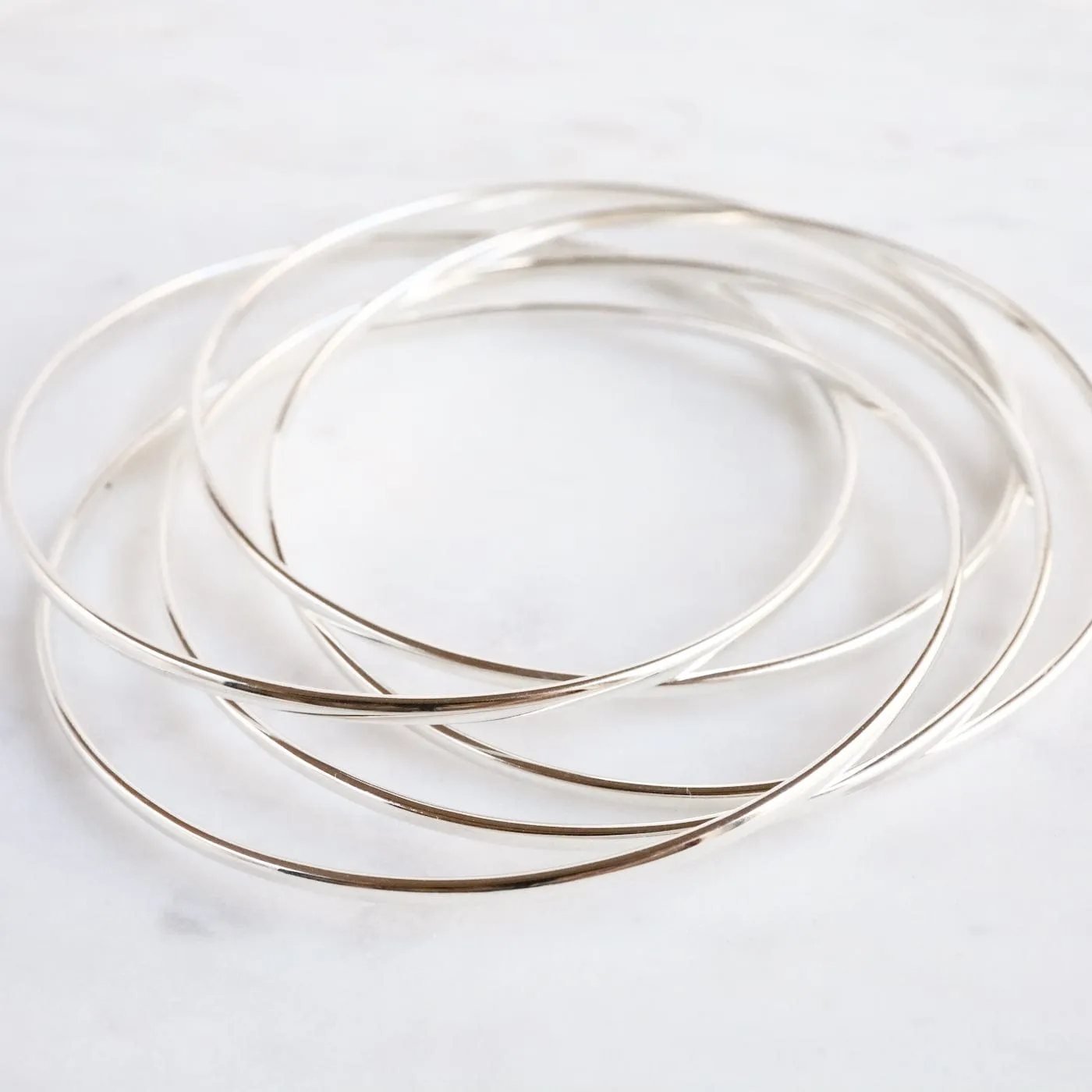 Sterling Silver 5 Wire Bangle Bracelet