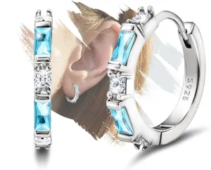 Sterling Silver Round Hoop Earrings Charms Hypoallergenic Fashion Dainty Huggie Hoop Jewelry Birthday Gift for Women