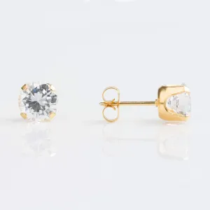 STUDEX Sensitive Cubic Zirconia Stud Earrings | Hypoallergenic and Nickel Safe for Sensitive Ears | High Fashion Earrings for Women and Men